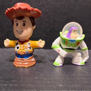 Little People Toy Story Woody Cowboy Character Toy Figure and Buzz mini Figure
